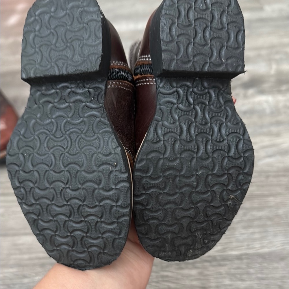 Brown Leather cowboy boots with a side zipper - Picture 7 of 7